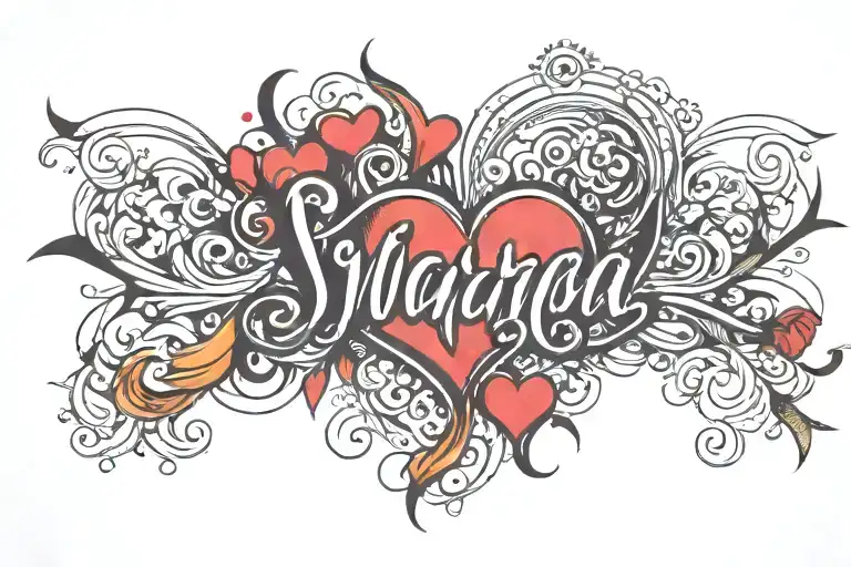 Swara Name And Heartbeat Line