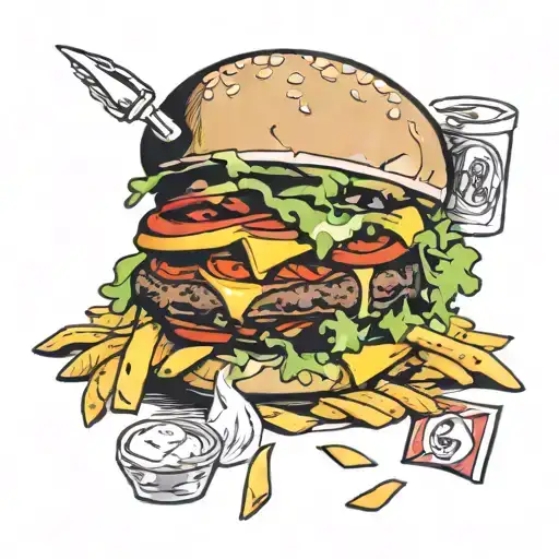 Hamburger And Chips