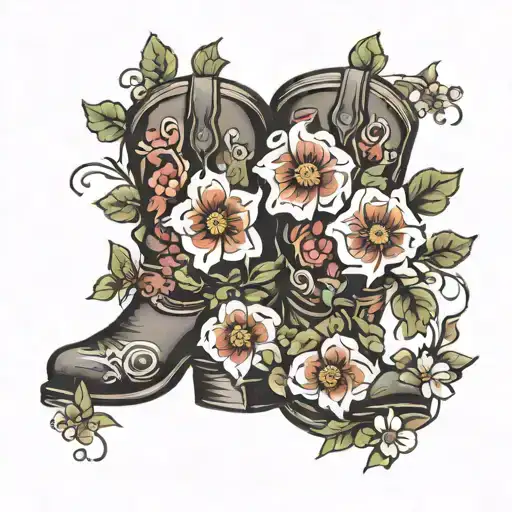 Cowboy Boot Flowers