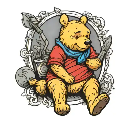 Winnie The Pooh Sitting