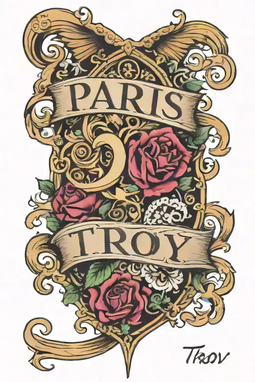 Paris And Troy Name Written