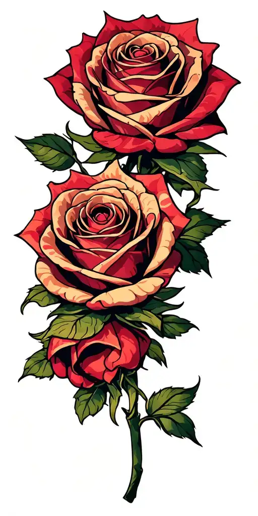 Multiple Roses Wrapped Tightly