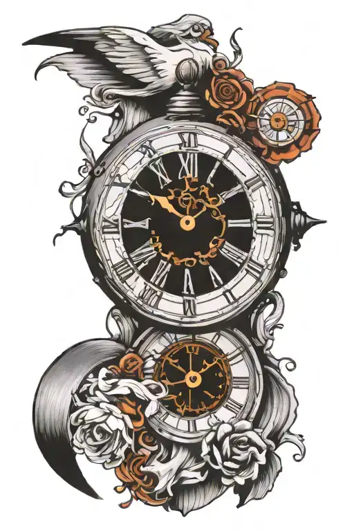 Broken Clock Hands Pointing