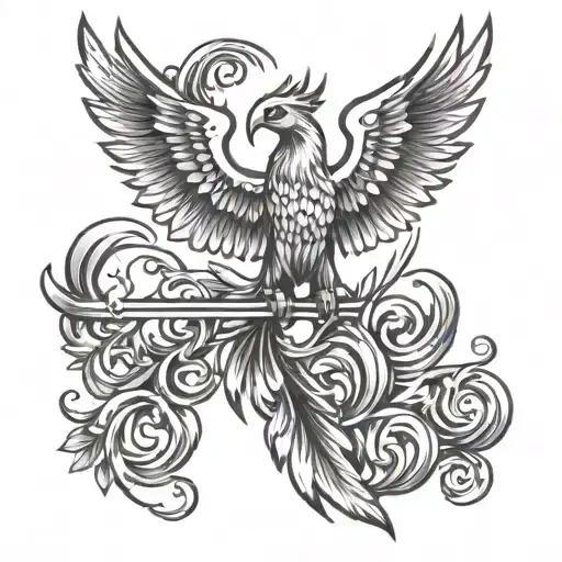 Phoenix With Barbell Simple