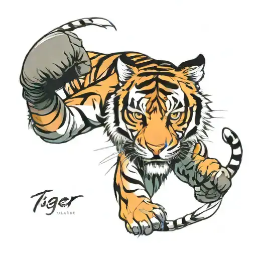 Tiger With Boxing Gloves