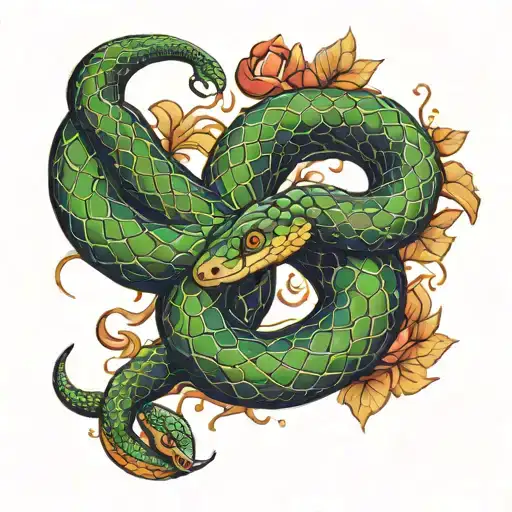 Snake Passknv Through Two Holes