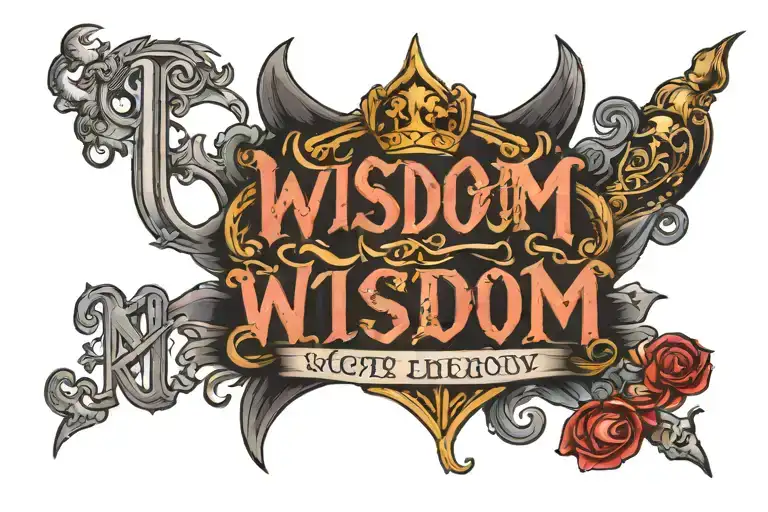 Wisdom Written In Royal Font Surrounded