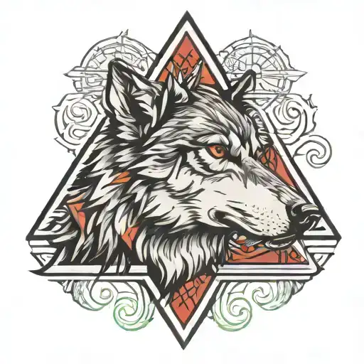 Wolf Howl Triangle Eye