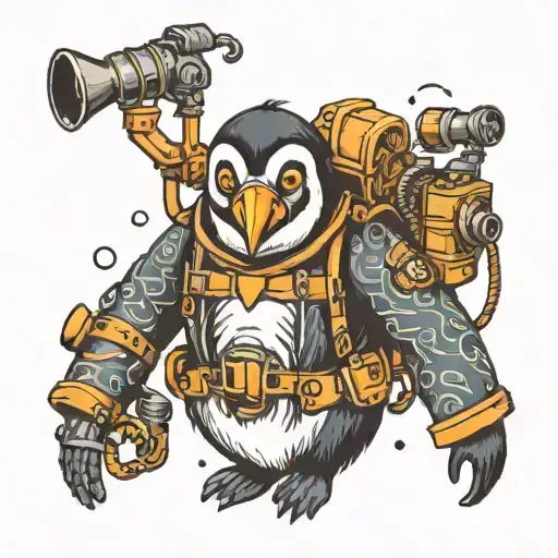 Penguin With Diving Gear