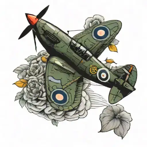 Supermarine Spitfire With Butterfly Wings Spread