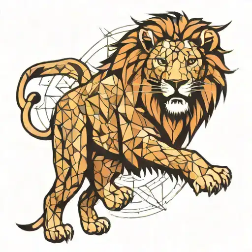 Lion With Geometry