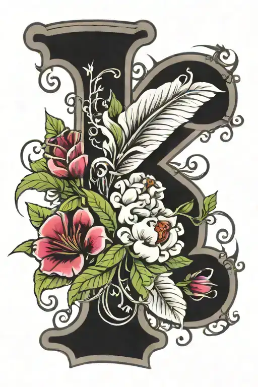Floral With Ku Initails
