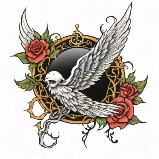 Thorns Wrapping And Going To A Angel Wings