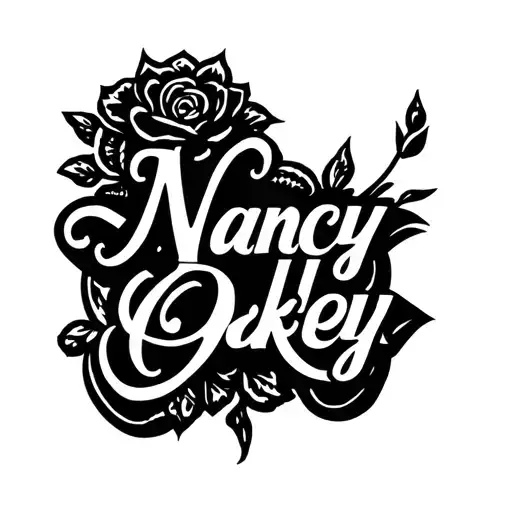 Name Tattoo That Says Nancy Oakley