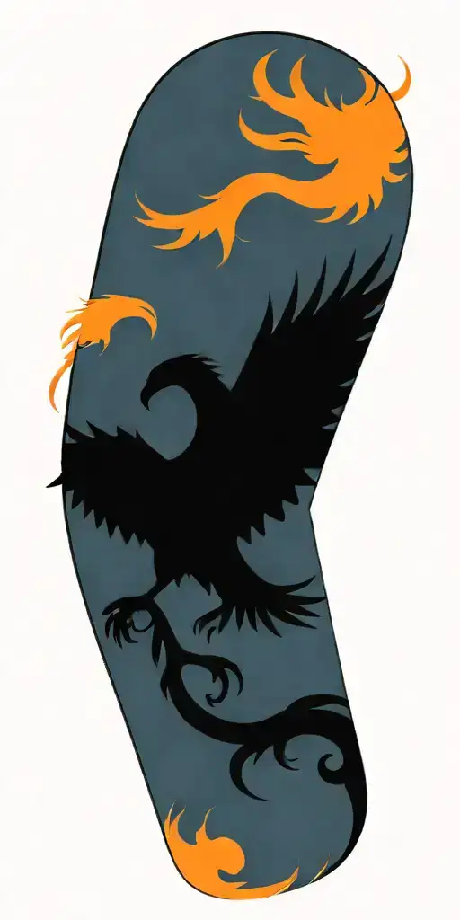 Phenix Rising From Fire Water Plants Growing Roots Erased-stairs