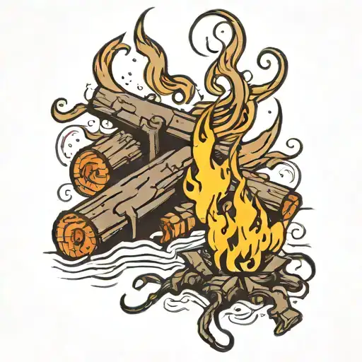 Ross Campfire With Smoke