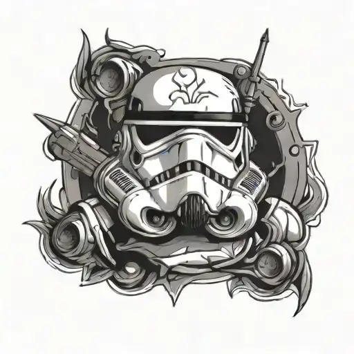 Storm Trooper Head On Spike