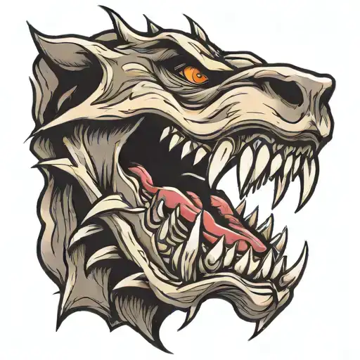 Sharp Teeth Mouth Open