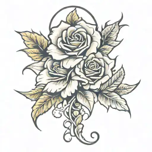 Put The Name Santu And Make It Alive Like Royalty And Put Some Red Roses And Make It A Sleeve