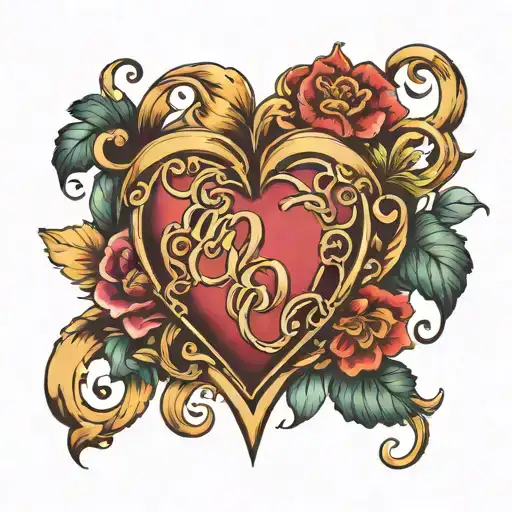 Heart With Kids Names