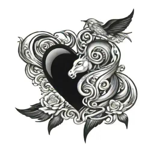 Gemini Male Aquarius Female Black Love Heart