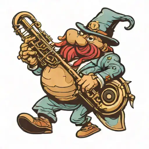 Potato Man Playing Saxophone