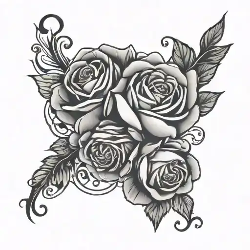 Roses On Shoulder Pec