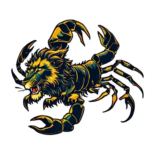 Lion And Scorpion Emerging