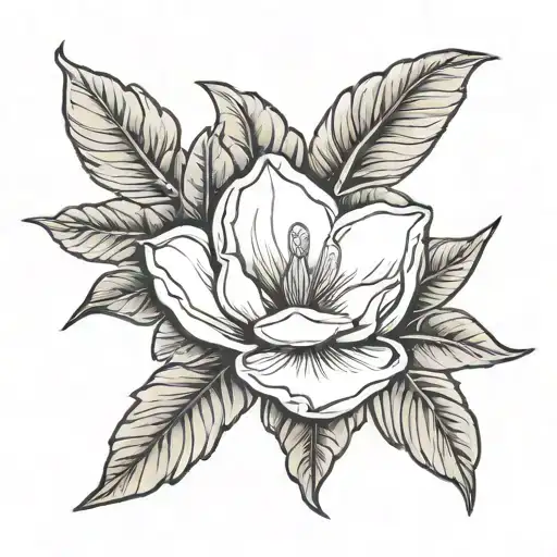 Make Me A Tattoo That Represents A Magnolia And The Raiders But Dont Make The Raiders Obvious