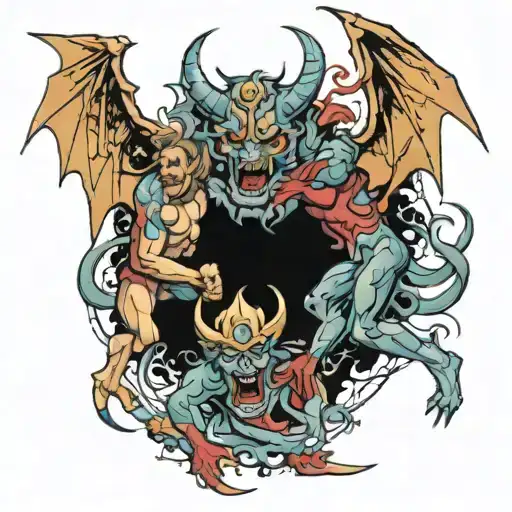 Angles And Demons Fighting