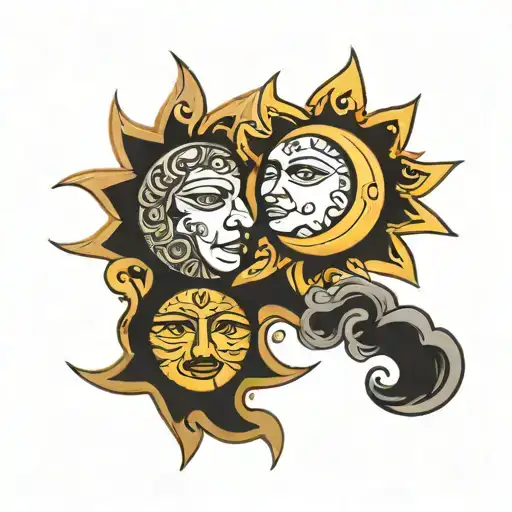 Sun And Moon Around The Name Snider Melendez Garcia