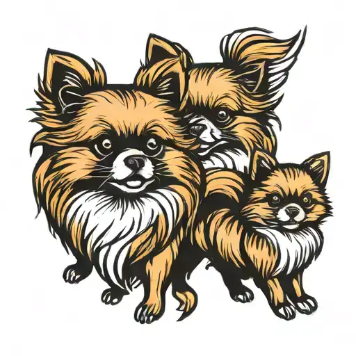 Two Pomeranians