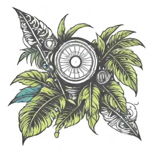 Dying Palm Frond Flashing Headlights