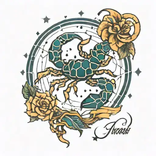 Scorpio Constellation And Fingerprint