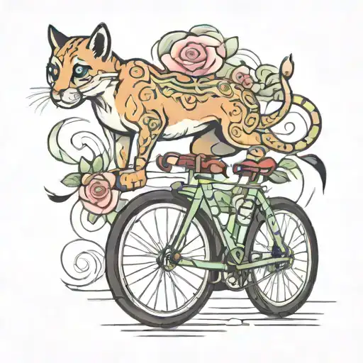 Puma On A Bicycle