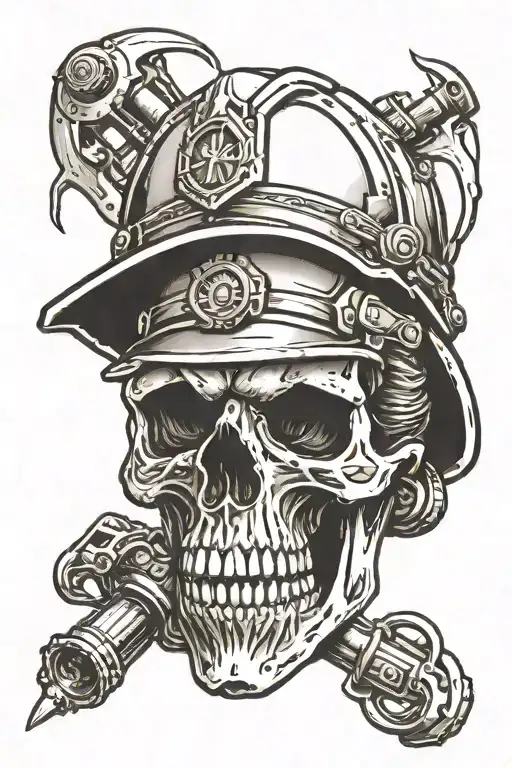 Diamond Driller Skull With Hard Hat