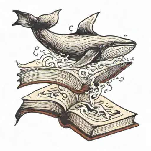Whale And Open Book With