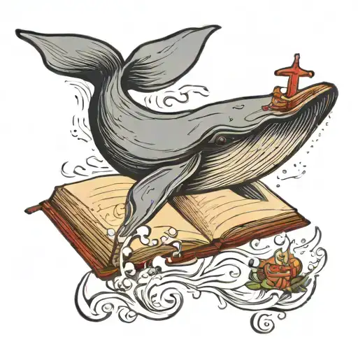 Whale And Open Book With
