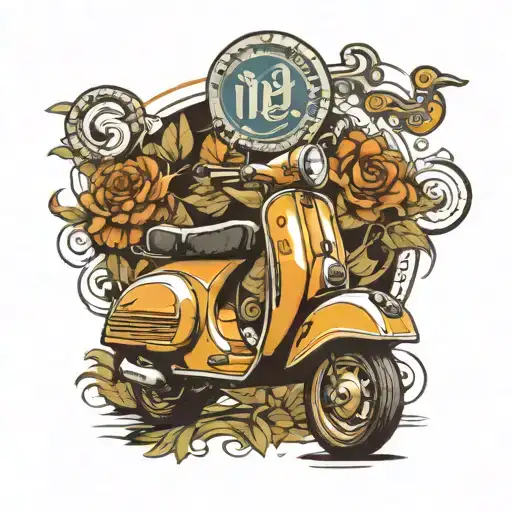 Vespa Motorbike With Ilidio In The Logo Instead Of Vespa