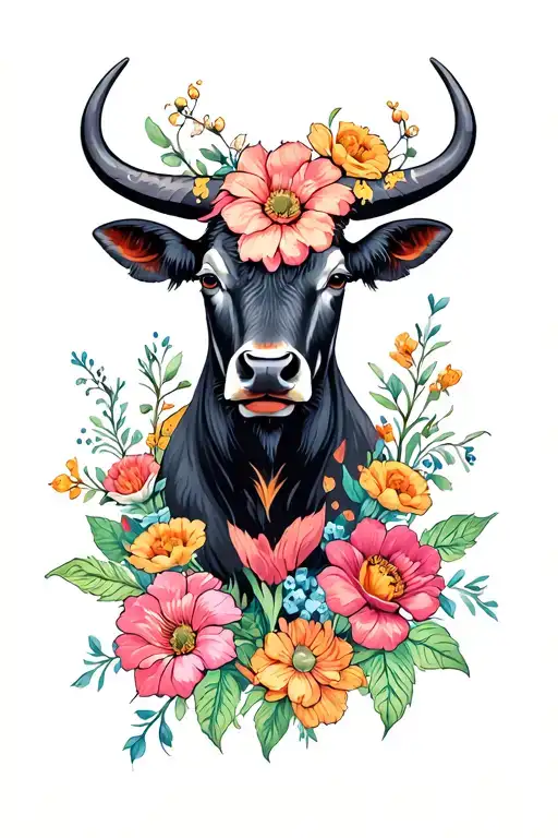 Flowers And Ox
