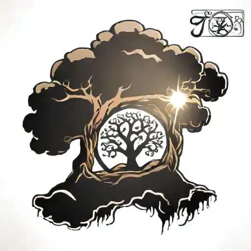 Tree And 17 And Hope Symbol