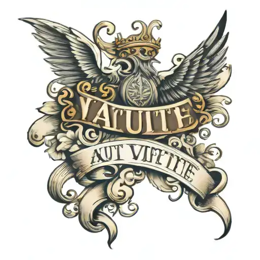 Text 'Vi Aut Virtute'