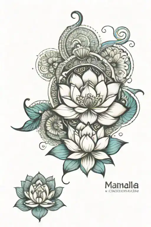 Lotus Flower With Manadala Around It