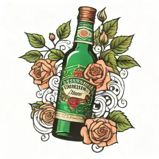 Jameson Bottle With Rose In It