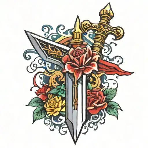 Dagger Pointing Down Master Sword