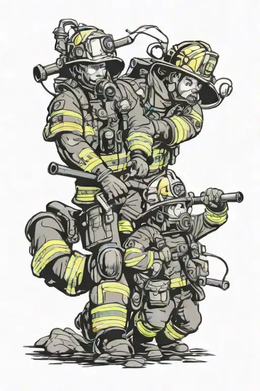 Firefighters Rescuing