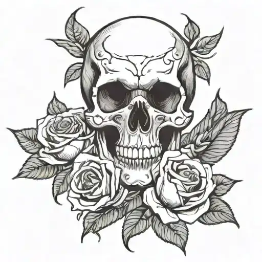 Skull And Roses Growing