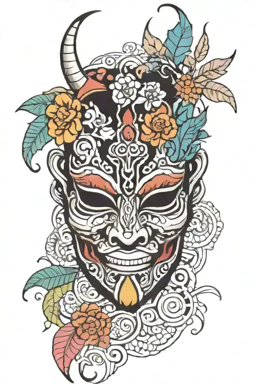 Hanya Mask Coverip Design Combining Elements