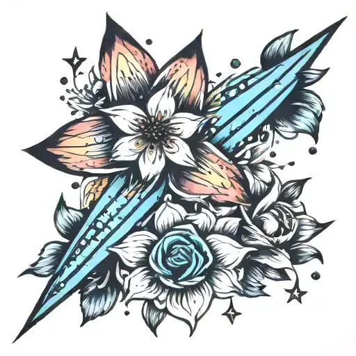 Shooting Star With Flower Petal