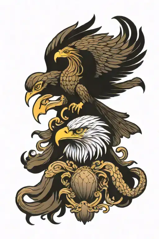 Eagle Carrying Medusa Head